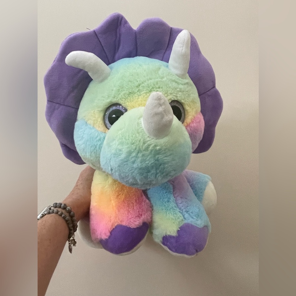 Beautiful rhino in purple, pink and blue.